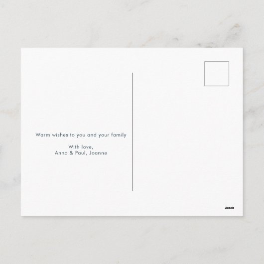 非常に陽気なクリスマスモダンのドードルの木の写真 シーズンポストカード (裏面)