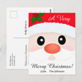 非常に陽気なクリスマス葉書ハッピーホリデー ポストカード (正面/裏面)