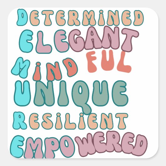 非常に非常に心の強い スクエアシール (正面)