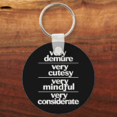 非常に非常に思いやりのある非常に思いやりのあるデムア キーホルダー (正面)