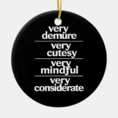 非常に非常に思いやりのある非常に思いやりのあるデムア セラミックオーナメント (正面)