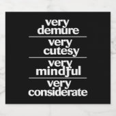 非常に非常に思いやりのある非常に思いやりのあるデムア ビールラベル (シングルラベル)