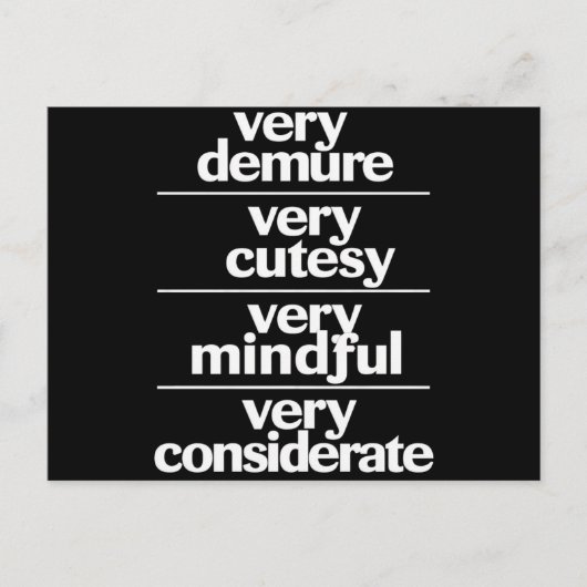 非常に非常に思いやりのある非常に思いやりのあるデムア ポストカード (正面)