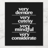 非常に非常に思いやりのある非常に思いやりのあるデムア ワインラベル (シングルラベル)