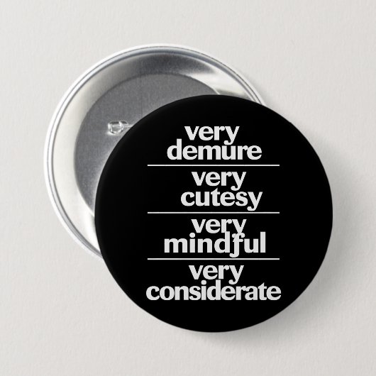 非常に非常に思いやりのある非常に思いやりのあるデムア 缶バッジ (正面&裏面)