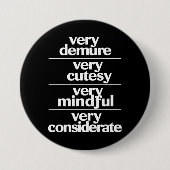 非常に非常に思いやりのある非常に思いやりのあるデムア 缶バッジ (正面)