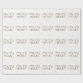 非常に非常メリーに素朴植物性のタイポグラフィ ラッピングペーパー (フラット)