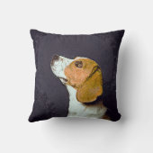 非常に頭が切れるビーグル犬 クッション (裏面)