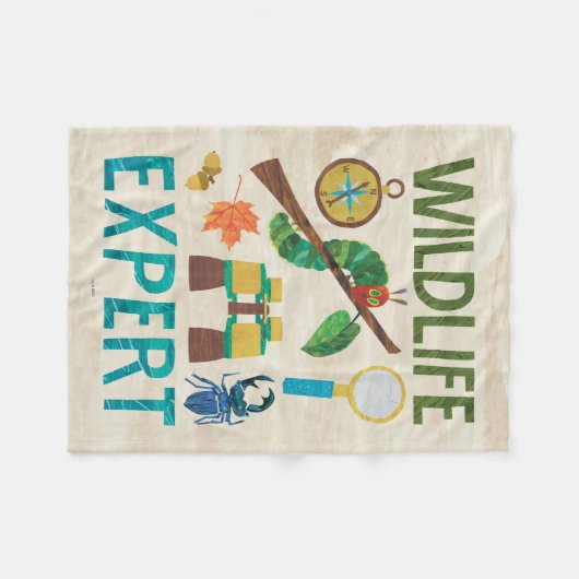 非常に飢えたキャタピラー野生動物の専門家 フリースブランケット (正面(横))