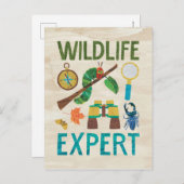 非常に飢えたキャタピラー野生動物の専門家 ポストカード (正面/裏面)