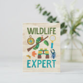 非常に飢えたキャタピラー野生動物の専門家 ポストカード (スタンド正面)