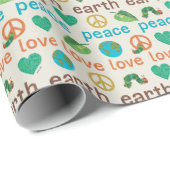 非常に飢えた毛虫の平和の愛の地球 ラッピングペーパー (ロールコーナー)