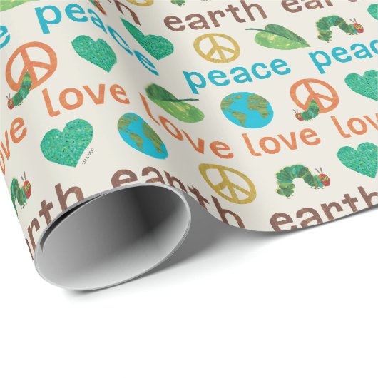非常に飢えた毛虫の平和の愛の地球 ラッピングペーパー (ロールコーナー)