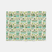 非常に飢えた毛虫の未来の世界の転換者 フリースブランケット (正面(横))