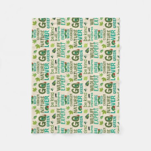 非常に飢えた毛虫の未来の世界の転換者 フリースブランケット (正面)