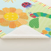 非常に飢えた毛虫の良い朝の太陽の光 シェルパブランケット (3/4)