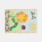 非常に飢えた毛虫の良い朝の太陽の光 フリースブランケット (正面(横))