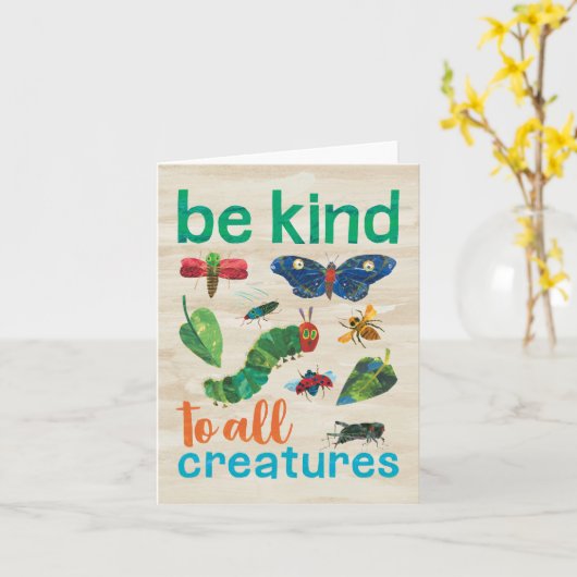 非常に飢えた毛虫は全てのクリエイターに親切である カード (黄色い花)