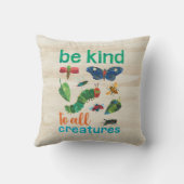 非常に飢えた毛虫は全てのクリエイターに親切である クッション (裏面)