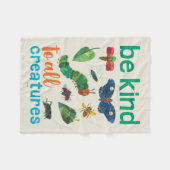 非常に飢えた毛虫は全てのクリエイターに親切である フリースブランケット (正面(横))