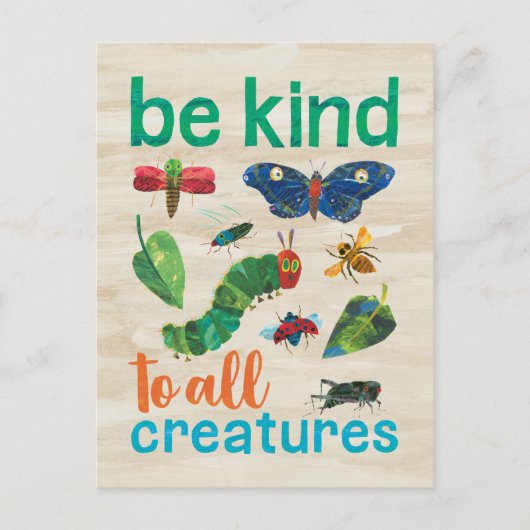 非常に飢えた毛虫は全てのクリエイターに親切である ポストカード (正面)