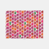 非常に飢えた毛虫 |ハートパターン フリースブランケット (正面(横))