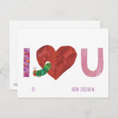 非常に飢えた毛虫 |ハート シーズンポストカード (正面/裏面)