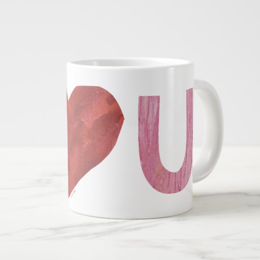 非常に飢えた毛虫 |ハート ジャンボコーヒーマグカップ (正面右)