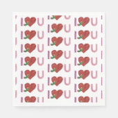 非常に飢えた毛虫 |ハート スタンダードランチョンナプキン (正面)