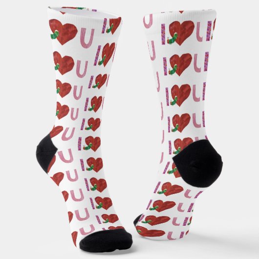 非常に飢えた毛虫 |ハート ソックス (傾斜あり)
