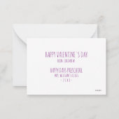 非常に飢えた毛虫 |ハート ノートカード (裏面)