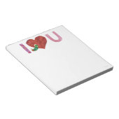 非常に飢えた毛虫 |ハート ノートパッド (アングル)