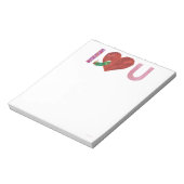 非常に飢えた毛虫 |ハート ノートパッド (回転)