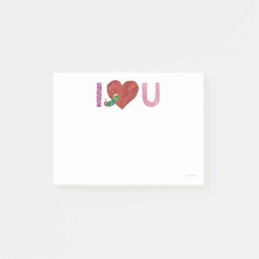 非常に飢えた毛虫 |ハート ポストイット (正面)