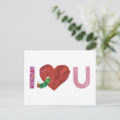 非常に飢えた毛虫 |ハート ポストカード (スタンド正面)