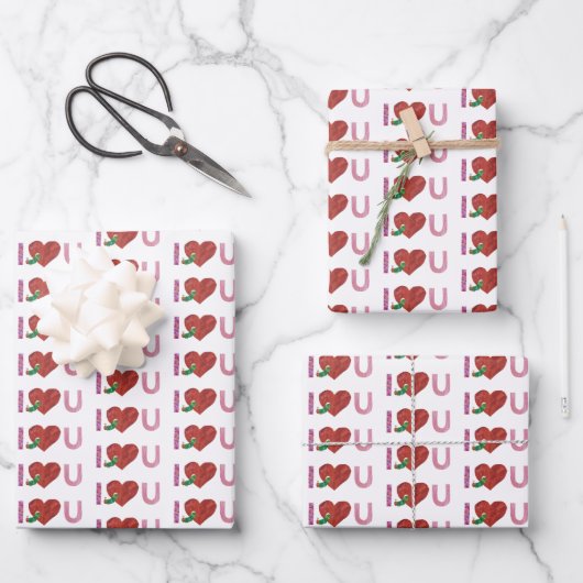 非常に飢えた毛虫 |ハート ラッピングペーパーシート (正面)