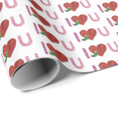 非常に飢えた毛虫 |ハート ラッピングペーパー (ロールコーナー)