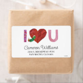 非常に飢えた毛虫 |ハート ラベル (インサイチュ)