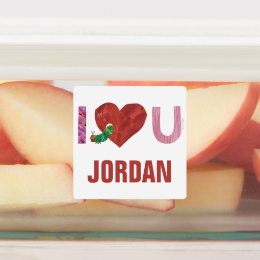 非常に飢えた毛虫 |ハート ラベル (貼付)