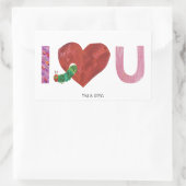 非常に飢えた毛虫 |ハート 長方形シール (バッグ)