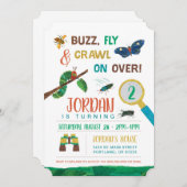 非常に飢えた毛虫 |バグ誕生日 招待状 (正面/裏面)