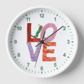 非常に飢えた毛虫 |愛 壁時計 (正面)