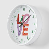 非常に飢えた毛虫 |愛 壁時計 (傾斜)