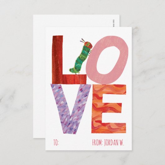 非常に飢えた毛虫 |愛 招待状 (正面/裏面)