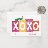 非常に飢えた毛虫 | XOXO ノートカード (正面/裏面インサイチュ)