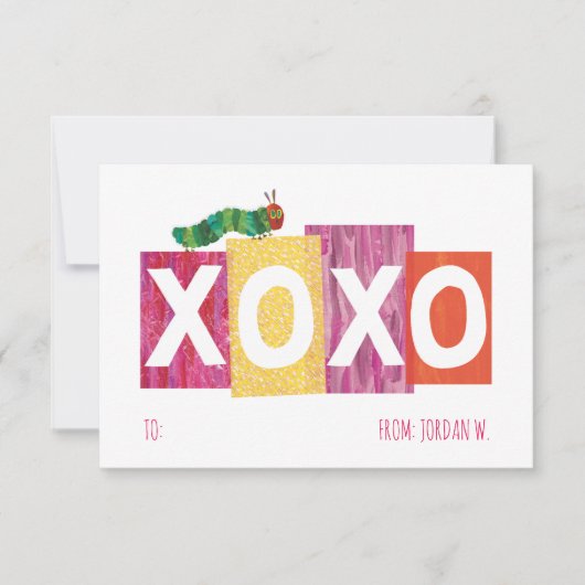 非常に飢えた毛虫 | XOXO 招待状 (正面)