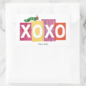 非常に飢えた毛虫 | XOXO 長方形シール (バッグ)