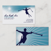 非常に高いスキー 名刺 (正面/裏面)