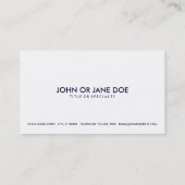 非常に高いスノーボード 名刺 (裏面)