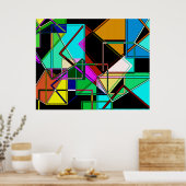 非常に高いレトロ(890) 28 X 35 ポスター (キッチン)